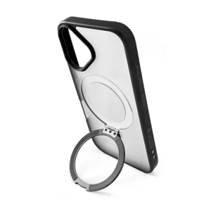 כיסוי מט לאייפון 16 שחור עם סטנד MagSafe ומגן מצלמה | Velox MagRing