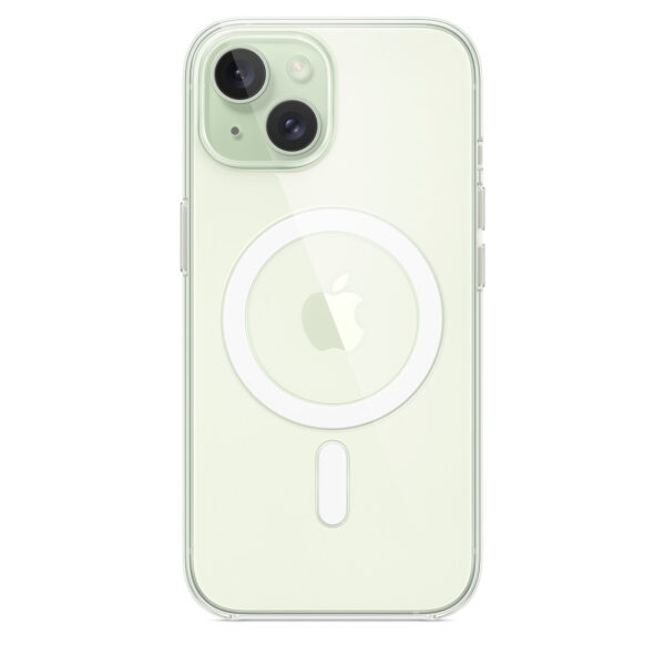 כיסוי מקורי לאייפון 15 שקוף תומך Magsafe מבית Apple 4