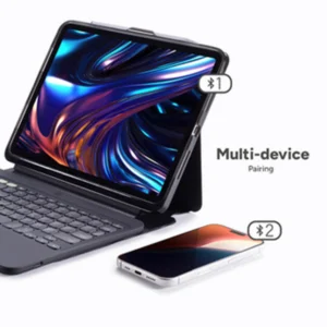 כיסוי מקלדת לאייפד פרו 13 אינץ׳ (M4) שחור | ZAGG Pro Keys 2