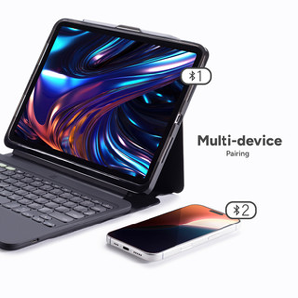 כיסוי מקלדת לאייפד פרו 13 אינץ׳ (M4) שחור | ZAGG Pro Keys 2