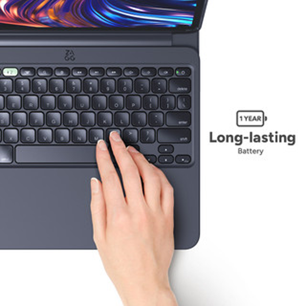 כיסוי מקלדת לאייפד פרו 13 אינץ׳ (M4) שחור | ZAGG Pro Keys 2