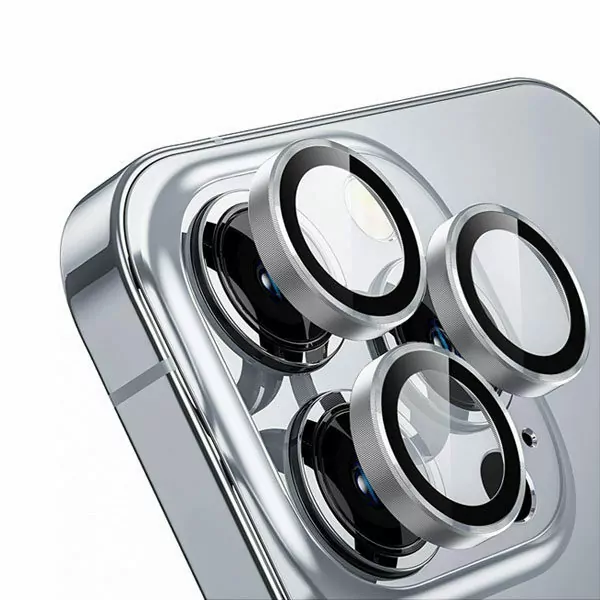 מגן מצלמה לאייפון 16 כסוף עמיד וקשיח | Camera Lens Protector