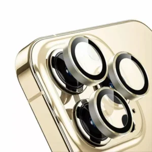 מגן מצלמה לאייפון 16 פלוס זהב עמיד וקשיח | Camera Lens Protector