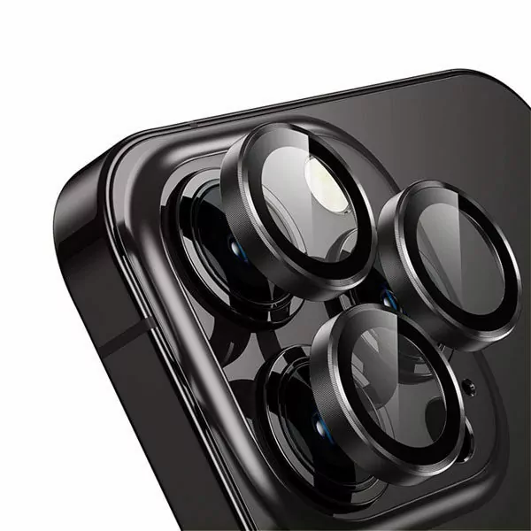 מגן מצלמה לאייפון 16 פרו מקס שחור עמיד וקשיח | Camera Lens Protector