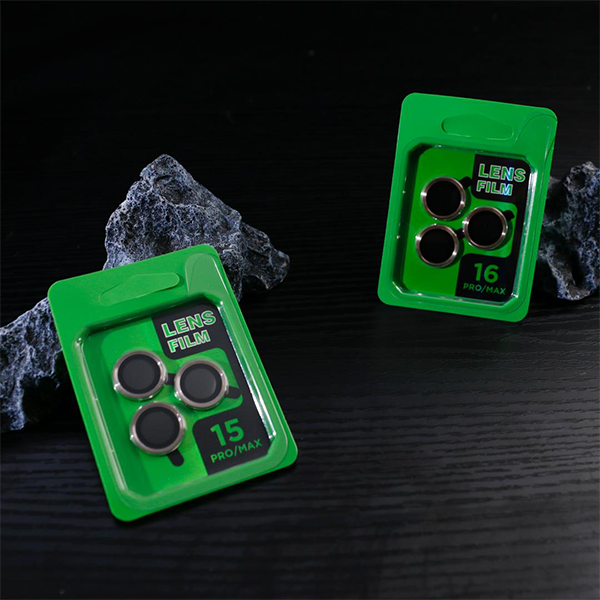 מגן מצלמה לאייפון 16 פרו מקס שחור עמיד וקשיח | Camera Lens Protector
