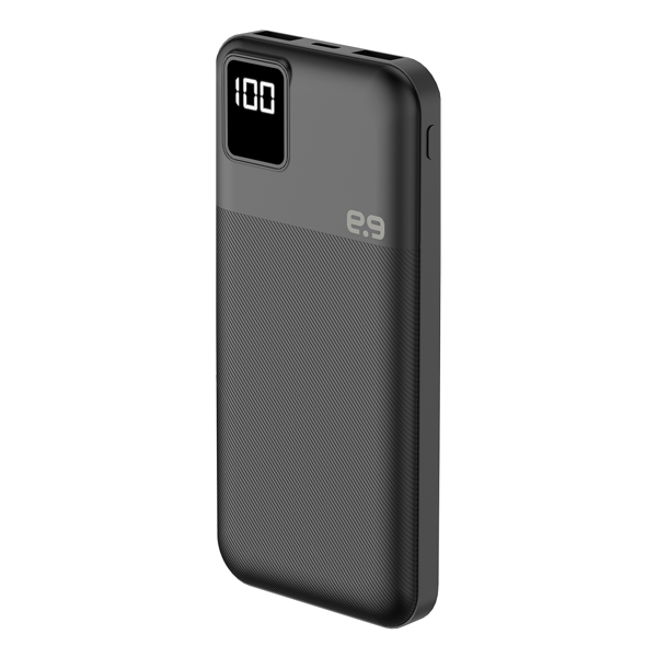 מטען נייד 10,000mAh 22.5W שחור עם מסך דיגיטלי | PureGear 10,000mAh 22.5W