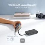 מטען נייד אלחוטי 10,000mAh 30W שחור תומך MagSafe וכבל Type-C מובנה | Baseus