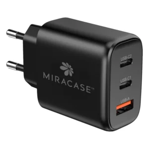 מטען קיר מיני 65W שחור עם כבל Type-C כלול | Miracase MWCM65PD