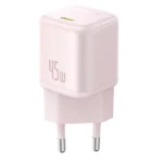 ראש מטען Type-C 45W ורוד קומפקטי | Baseus PicoGo GaN