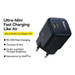 ראש מטען Type-C 45W שחור קומפקטי | Baseus PicoGo GaN