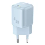 ראש מטען Type-C 45W תכלת קומפקטי | Baseus PicoGo GaN