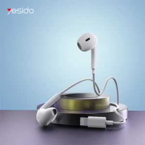 אוזניות Lightning חוטיות ארגונומיות עם שלט מובנה | Yesido YH50