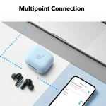 אוזניות אלחוטיות Anker Soundcore P30i כחולות עם סינון רעשים וסאונד עוצמתי