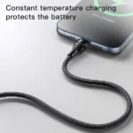 כבל USB-C קלוע 4 ב-1 באורך 1.2 מטר עם חיבורי USB-C ו-Lightning מהירים | Yesido CA110