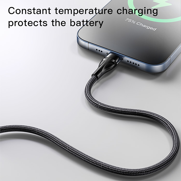 כבל USB-C קלוע 4 ב-1 באורך 1.2 מטר עם חיבורי USB-C ו-Lightning מהירים | Yesido CA110