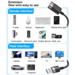 כבל מאריך USB ל-USB באורך 1.5 מטר | Yesido GS26