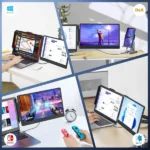 מסך נייד 14״ FHD ללפטופ עם חיבורי USB-C ו-HDMI מתכוונן | S1 Dual Screen Extender