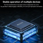 מתאם 8 ב-1 Type-C מהיר – HDMI 4K, רשת, USB 3.0, PD, קורא כרטיסים | Yesido HB27