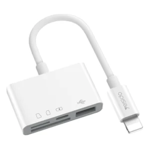 מתאם מצלמה Lightning ל Usb A, Usb C וכרטיסי זיכרון | Yesido Gs12 1