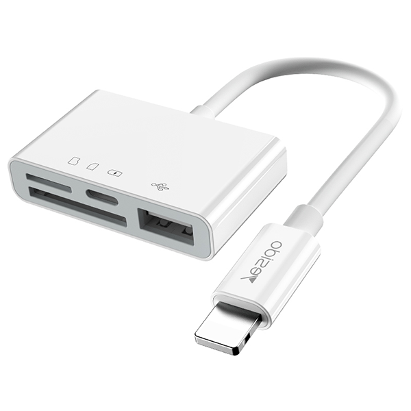 מתאם מצלמה Lightning ל-USB-A, USB-C וכרטיסי זיכרון | Yesido GS12