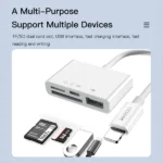 מתאם מצלמה Lightning ל-USB-A, USB-C וכרטיסי זיכרון | Yesido GS12