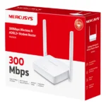 ראוטר אלחוטי 300Mbps עם מודם ADSL2+ לאינטרנט ביתי יציב | Mercusys MW300D