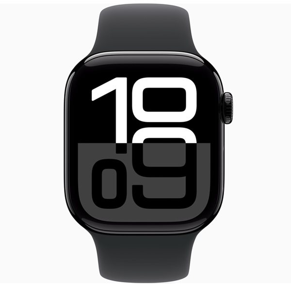 שעון חכם Apple Watch 42mm Series 10 GPS בצבע Jet Back Aluminum | רצועה שחורה