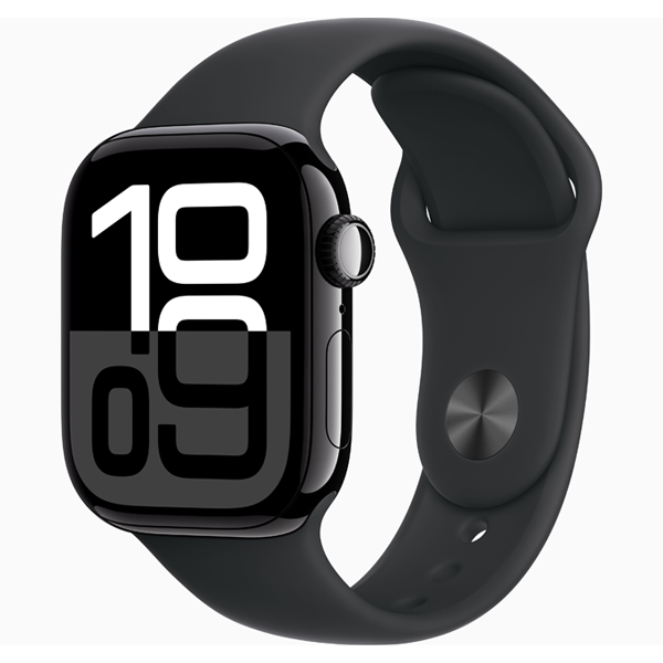 שעון חכם Apple Watch 42mm Series 10 GPS בצבע Jet Back Aluminum | רצועה שחורה