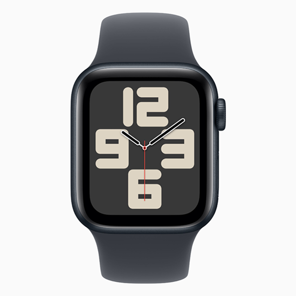 שעון חכם Apple Watch 44mm SE 2024 GPS בצבע Midnight Aluminum | רצועה שחורה M/L