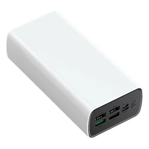 סוללת גיבוי 30,000mAh 22.5W לבנה עם 6 יציאות לסמארטפון ולטאבלט וצג דיגיטלי | Nordic PB-30